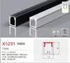 Calha de Luz de Liga de Alumínio Calha de Alumínio Embutida Linha U Luz Oculta Tira de Luz Preta Luz Linear de Teto Luz de Linha LED