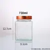 Venta Directa de Botellas Cuadradas de Vidrio de Alta Capacidad en Varios Tamaños, Botellas para Pepinillos, Botellas Domésticas para Miel, Botellas Transparentes de Vidrio para Mermelada y Salsa de Chile para Uso en la Cocina