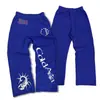 Calça Jogger Vintage com Estampa de Letras Cintura Elástica Unissex Tendência Hip-Hop Dança de Rua Solta Perna Larga Comprimento Total Casual