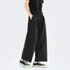Pantalones Cortos Caídos Color Caqui Estilo Japonés para Hombre, Pantalones Casuales de Pierna Recta de Color Sólido Finos de Verano, Pantalones Sueltos Relajados Yamamoto