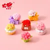 Accesorios de Resina de Flores Hermosas y Curación Simulada, Decoración de Bolsita Ciega DIY de Cesta de Flores, Adornos de Escritorio de Paisajismo de Jardinería