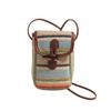 Bolso de paja tejido a mano para mujer, novedad de 2025, moderno y sencillo, bandolera de verano para teléfono móvil.