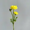 Flores Artificiales con 3 Cabezas, Peonías Estilo Europeo, Botón de Oro, Flores para Decoración de Bodas, Arreglo Floral para Jarrón de Mesa, Exportación