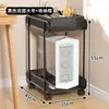 Soporte para Torre de Computadora Base para Caja de PC de Escritorio Estante de Almacenamiento Bastidor de Hierro de Dos Niveles con Ruedas Móvil