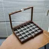 Caja de Almacenamiento para Thangka de Madera de Nogal con 24 Compartimentos y Colgante de Buda con los Ocho Grandes Dioses Guardianes en Relieve 3D Caja de Colección