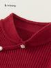 Ropa para Niños Youbao 2026 Primavera y Otoño Nuevo Suéter de Punto Ropa Interior para Niños Suéter de Manga Larga con Cuello Diagonal para Niñas