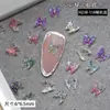 Arte de Unhas Borboleta Aurora Atacado Nova Celebridade Online Borboleta Pequena de Resina 3D Estilo Fada Acessórios para Arte de Unhas