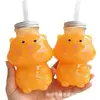 Directamente del Fabricante, Lindos Vasos Desechables para Llevar de Té de Leche para Mascotas, Vasos de Cerdo, Vasos para Té de Leche de 350 ml/500 ml