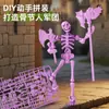 Modelo de Cráneo Tridimensional Juguete Ensamblable Muñeca Móvil Multiariculada Muñeca Esqueleto Articulada Adornos Juguete de Bromista