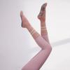Calcetines de Yoga para Otoño e Invierno, Calcetines Antideslizantes, Calcetines para Pilates, Calcetines Específicos para Deporte de Media Pantorrilla, Calcetines de Algodón Puro con Rayas, Tipo Rizo, Absorbentes de Sudor para Mujer