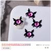 Joyas de uñas con dopamina de celebridades en línea, nuevos y lindos accesorios de taladro de uñas de metal para Halloween con dibujos de ojos de diablillo