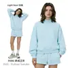 Sudadera de forro polar con cuello semi-alto para mujer, colores macarrón, moda callejera americana, conjunto de chica popular, Isla Cai Xiang