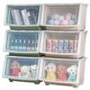Caja de Almacenamiento de Juguetes Apilable Younai con Tapa abatible y Apertura frontal Cesta Transparente a Prueba de Polvo para Niños Almacenamiento de Snacks y Juguetes para Sala de Estar