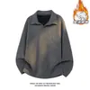 2025 Ht25799 Plus Veludo Fundo Branco Tamanho Grande Texturizada Manga Longa Camiseta M-5X Ht25969-Especial P40-Controle