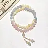 "Primavera Brilhante" Estilo Étnico Olho de Gato Topázio Pulseira com Franjas Ferradura Caracol Único Pulseira Doce Nova Primavera e Verão
