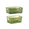 Caja de almacenamiento de escritorio, venta al por mayor, de plástico acrílico engrosado, cesta de almacenamiento para cosméticos, lápiz labial, refrigerios y artículos diversos para el hogar y la cocina.