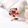 Broche de Hortensia Degradado Estilo Chino para Mujer Pin de Perla con Goteo de Aceite Chaleco Broche Decorativo de Lujo Ligero Suave Exquisito de Gama Alta