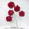 Flores Artificiales con 5 Cabezas, Arreglo de Flores Falsas de Hortensia Color Caramelo para Decoración del Hogar, Tallo Único para Bodas y Arreglos Florales Hechos a Mano