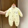 Mono de Algodón para Bebé de Otoño e Invierno Acolchado Engrosado 120g Unisex Ropa de Algodón para Bebé Saco de Dormir para Recién Nacido Ropa Exterior de Dibujos Animados
