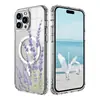 Tendencia Nacional Europea y Americana Floral Pintado Funda Magnética para iPhone18Promax Cubierta Protectora Anticaídas Apple 13/14