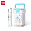 Deli Hm199 Marcador de Doble Punta a Base de Agua de Polo Triangular Pluma de Cómic Pintada a Mano para Niños Pluma de Graffiti Marcador