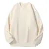 Moletom Feminino para Primavera e Outono, Gola Redonda, Blusa de Algodão com Manga Longa, Estilo Unissex, Adequado para Camadas, Estilo Japonês e Coreano, Caimento Solto