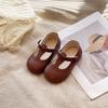 Sapatos para Meninas Primavera e Outono 2025 Novos Moda com Sola Macia Sapatilhas Infantis para Bebês Meninas Sapatos Pequenos de Couro de Princesa
