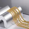 Corrente Twist de Aço Titânio Dourado, Corrente de Arroz, Acessórios para Joias DIY, Corrente para Colar, Pulseira, Acessórios para Roupas, Materiais para Bolsas