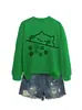 Amazon eBay Tienda Independiente Linda y Divertida Casual Sudadera de Gato Dados Redonda Cuello Largo para Comercio Exterior Transfronterizo