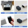 Tubo rectangular de 25*50 con recubrimiento cuadrado, manguito de tubo de acero inoxidable sellado, accesorios de plástico para muebles, funda protectora para pata de mesa/silla