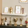 Estante de exhibición de pared de honor, estante recto de montaje en pared, estante de empresa para exhibir trofeos, certificados, medallas, estante de almacenamiento de montaje en pared