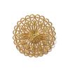 Chapado en cobre redondo pequeño tapa de flor pieza de flor hueca flor broche de seguridad pin base diy accesorios de joyería antigua