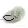 Lazo para el Cabello de Pompón al por Mayor Transfronterizo, Gomas Elásticas para el Cabello de Niños, Pompones de Piel Sintética de Conejo, Accesorios para Manualidades, Pompones Elásticos para el Cabello