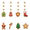 Colgantes decorativos para fiesta de Navidad transfronteriza, adornos de árbol de Navidad de hombre de jengibre copo de nieve de invierno, decoraciones colgantes para techo