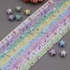Tapa dura Cielo Estrellado Tiras de Estrellas Versión Coreana 130 Hojas 8 Imágenes por Set Origami de Estrellas Tiras de Papel Vintage Estrellas de la Suerte DIY