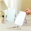 Espelho de maquiagem de alta definição de face única para dormitório estudantil espelho de mesa simples portátil espelho de toucador espelho dobrável de duas cores transfronteiriço
