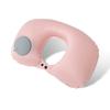 Almohada Inflable Personalizada en Forma de U Seda de Leche Logo Personalizable Portátil para Viaje Almohada para Cuello Almohada de Avión Almohada en Forma de U Almohada Inflable