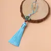 Colgante de Nube con Borla Corta Estilo Antiguo Bolsita Broche Hanfu Accesorio Colgante Hecho a Mano DIY Marcador de Libros Colgante