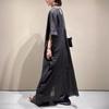Vestido Largo de Lino Elegante Japonés Holgado Cómodo de Primavera y Verano Nuevo para Vacaciones