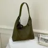 Bolsa de ombro retrô minimalista transfronteiriça com toque de alta qualidade, estilo casual, bolsa tote fashion com design de padrão trançado, bolsa de mão tendência