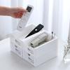 Caja de almacenamiento de escritorio grande tipo cajón combinado de estilo japonés al por mayor para papelería de oficina y artículos diversos, estante de almacenamiento de tablero de control remoto