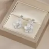 Brincos Elegantes da Moda 2023 para Mulheres Agulha de Prata S925 Sentido de Alta Qualidade Zircônia Brincos de Pétala Moda All-match