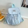 Mochila Nueva de Primavera Estilo ins Leche Suave Linda Femenina Estampado de Estrellas para Mujer Alto Valor Dulce Mochila Pequeña