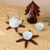 Esterilla Decorativa de Bambú para Aislamiento Térmico, Esterilla Creativa para Mesa de Comedor, Esterilla Antiescarchaduras y Resistente a Altas Temperaturas para Ollas, Posavasos, Esterilla Doméstica para Tazones, Esterilla para Mesa de Comedor