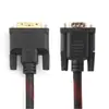 Cabo DVI para VGA vermelho e preto 1,5m cabo de display 1,5m cabo adaptador DVI para conectar computador à TV LCD
