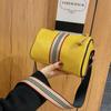 Bolso bandolera de piel de vaca de primera capa con diseño transfronterizo, novedad de 2022, bolso bandolera de gran capacidad, bolso informal de cuero pequeño y redondo para mujer.