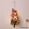 Guirlanda Decorativa de Natal Rattan Pendurado na Porta Decoração de Árvore de Natal Floco de Neve Janela Parede Pendurado Cena Arranjo de Atmosfera