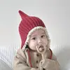 Gorro de Invierno para Bebé Lindo Estilo Chino Festivo Rojo de Felpa para Bebé de Pocos Meses Sombrero Cálido de Año Nuevo con Protección para los Oídos