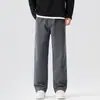 Ropa de Hombre Fengshe / 2026 Otoño-Invierno Nuevos Pantalones Casuales de Imitación de Piel de Vaca para Hombre Estilo Americano Sueltos Rectos Elásticos Pantalones Casuales