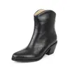 Botas de mujer profesionales de comercio exterior Botas Martin Botines Botines Botas de jinete Tacón alto 48 Tacón grueso wish34 Europeo y Americano Negro